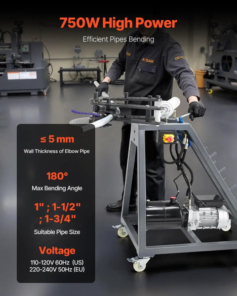 Beast Electric Tube Bender For Home Garage 750W Pipe Bending Machine with operator in factory setting