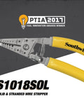 Ergonomic Wire Stripper For 10 To 18 AWG Solid And 12 To 20 AWG Stranded With Stainless Steel Blades, yellow handle