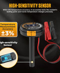 Straight Up Accurate Coolant Boiling Point Tester With Bright Oled Display For Quick 30 Second Garage Checks, featuring high-sensitivity sensor.