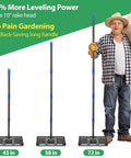 6 Foot Lawn Leveling Rake With 17 By 10 Inch Head For Smooth Grass Soil Dirt And Sand, Long Handle Ground Leveler display