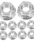 Check Out This Sosoport 15 Piece Chainsaw Guide Bar Nut Kit And Rivnut Tool For Serious Maintenance Jobs Plus Easy Installation For Secure Bar Stability On Any Cutting Task, silver steel nuts