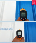 Temperature measurements of surfaces showing Heavy Duty Pro Grade Self Adhesive Roofing Tape And Lock Tight Leak Barrier RV Rubber Roof Underlayment.