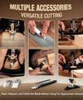 Pro Level Router Plane Kit Featuring Swappable Straight And Forty Five Degree Blades, Heavy Duty Hand Tool for versatile cutting with multiple accessories.
