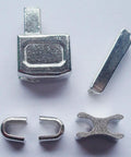 Two Sets Silver 10 Metal Zipper Sliders With Retainer Insertion Pins For Metal And Resin Zippers, Easy Zipper Repair Kit