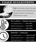 Heavy Duty Hot Melt Edge Banding Adhesive 11 Lb Pellets usage suggestions with temperature and setting time guidelines.