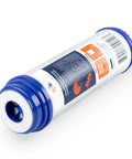 Five Micron 10 Inch GAC Water Filter Cartridge Replacement for AP117 GAC 10 GAC1 showing label and connections