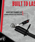 5/8 Inch Trailer Hitch Locking Pin For Universal Fit, Heavy Duty Stainless Steel With Weatherproof Rubber Cap in black