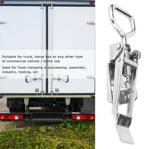 Over Center Latches With Adjustable Triangular Clamp Toggle for commercial vehicle doors, stainless steel, heavy duty use