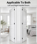 3 Pack Self Closing Door Hinges 4 Inch Matte Black With Adjustable Tension Auto Close Spring Loaded Hardware on white doors