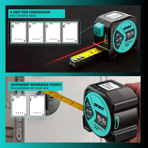 Pro Grade Laser Tape Measure Pairing A One Sixty Four Foot Digital Rangefinder With A Sturdy Self Locking Ruler For Snappy Yard Work And Knockout Project Gigs