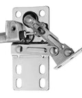 Soft Close Pivot Hinge Pair For Cabinets With 50 Degree Opening, Patented Soft Close Tech, Stiffening Ribs, side view