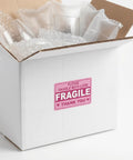 Fragile Handling Sticker Pack 600 Count For Boxes And Warehouse Shipments Red Copper Plate Labels on moving box