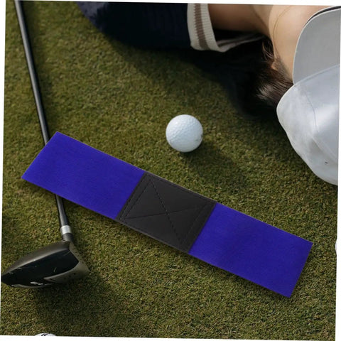Golf Swing Analyzer Arm Training Aid And Corrector Dual Use For Practice Or Home Sessions on grass near golf club and ball