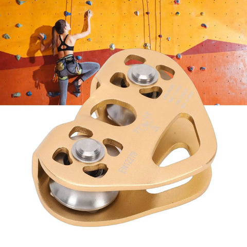 Built Tough Zipline Pulley Twin Trolley System With 30KN Breaking Strength for Climbing, aluminum and stainless bearings