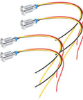 Lit Brightness Round LED Indicator Lights Prewired Common Cathode 10mm Panel Mount 3-6V Multicolor for automotive CNC use