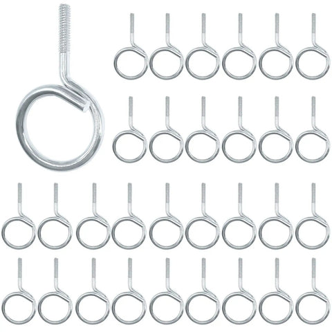 One And A Quarter Inch Bridle Rings 30 Pack Heavy Duty Steel Cable Hangers With Quarter Twenty Threaded for wiring and pipe support