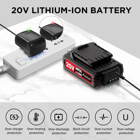20V Cordless Drill Set for Home DIY and Beginner Projects, Lightweight Power Drill with Battery, Charger, 22 Bit Set, Variable Speed, 3/8 Inch Keyless Chuck, Perfect for Furniture Assembly and Quick Home Fixes
