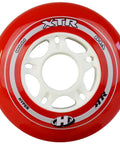 8 Pack Inline Skate Wheels 80mm 84A Red For Speed Skating Fitness And Recreational Use High Resilient Grip Snappy Response Durable Alloy Hub