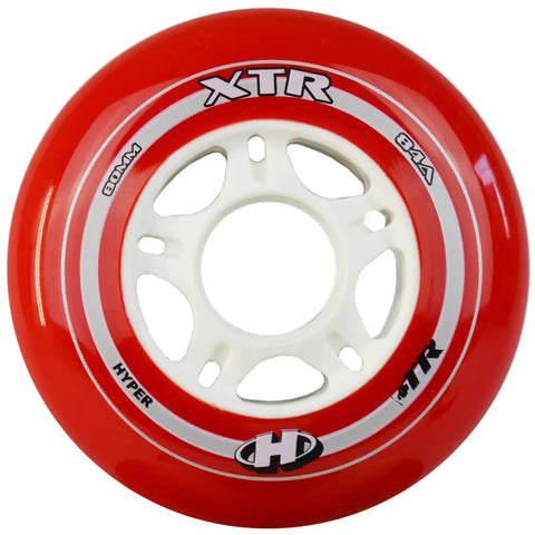 8 Pack Inline Skate Wheels 80mm 84A Red For Speed Skating Fitness And Recreational Use High Resilient Grip Snappy Response Durable Alloy Hub
