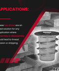 Soft Wood Threaded Inserts With Zinc Hex Flange, 1/4-20 Internal Threads, 13mm Length, shown in stacked configuration