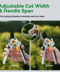 All In One Pruning Shears And Garden Scissors Set For Pros And Diyers, Heavy Duty Pruners with adjustable blade width