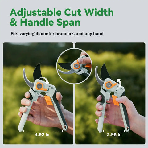All In One Pruning Shears And Garden Scissors Set For Pros And Diyers, Heavy Duty Pruners with adjustable blade width