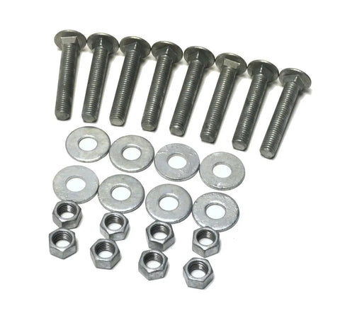 Heavy Duty Galvanized Carriage Bolt Set Packs Eight 1/2 Inch By 3 Inch Bolts With Sturdy Nuts And Washers for secure fastening.