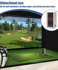 Rugged Protective Shield For Square Golf Launch Monitor Portable Case And Golf Simulator Enclosure in indoor setup