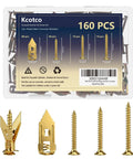 Product image of Heavy Duty Self Drilling Drywall Anchors And Screws Kit, 160-Piece Set for various home decor uses