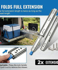 Heavy Duty Locking Drawer Slides 53 Inch Width Full Extension Runners With Lock And Ball Bearing Stainless Steel Drawer Rails for Camper
