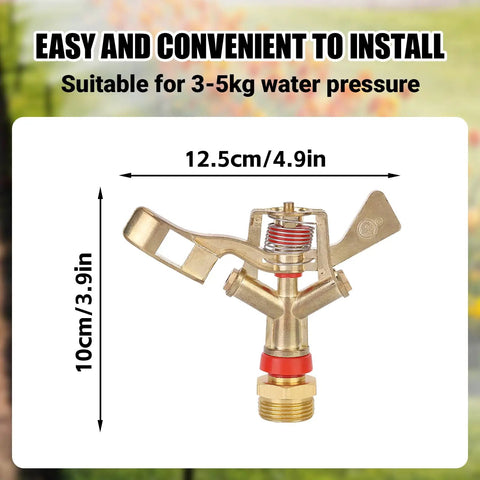 Heavy Duty Impact Sprinkler Set 2 Pack For Lawn And Garden Irrigation No Fuss Three Quarter Inch Male Thread Sprinkler Heads 25mm
