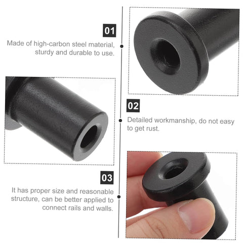 Five Pack Flat Track Spacers For Sliding Barn Door Hardware, Durable High Connectors For Wall And Track Installations, close-up view