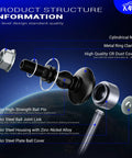 K750043 Zinc Nickel Alloy Front Stabilizer Sway Bar Links Fits 06 18 Toyota Rav4 Prius Plug-In Corolla Im Lexus structure details