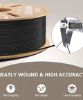 ELEGOO PETG filament on black 1 kg spool, 1.75 mm diameter for FDM 3D printers (front view)