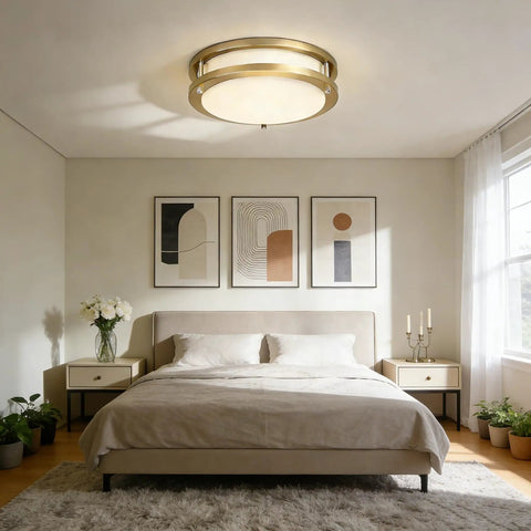 Bedroom with 36W Dimmable LED Ceiling Light Fixture, Flush Mount Ceiling Light For Bedroom Kitchen Bathroom, Ultra Bright 4000 Lumen Daylight White 5000K