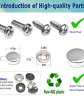 2 Pack Heavy Duty Stainless Steel License Plate Frame Mirror Polished Front And Rear Car Tag Holder With Screws And Chrome Caps Rustproof Metal Construction