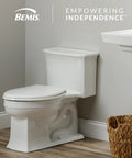Paramont Heavy Duty Oversized Toilet Seat For Round And Elongated Toilets, Extra Wide Comfort, installed in bathroom