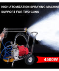 Heavy Duty 5200W Electric Paint Sprayer, High Pressure Airless Spray Gun For Home Improvement with dual guns support.