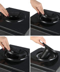 Hands removing lid from Countertop Hot And Cold Water Dispenser With 3 To 5 Gallons Capacity, Child Safety Lock featured