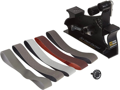 Blade Grinder Attachment For Ken Onion MK1 Knife And Tool Sharpener, Adjustable 10 To 35 Degree, 4 Pulley System, Pro Grade Belts Included, 1 X 18 Inch Engineered Abrasive Belts, Attachment Only, Not Compatible With MK2