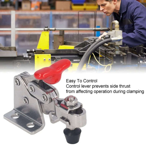 Quick Release Vertical Toggle Clamp For Woodworking 150 Lb Holding Capacity Easy Pin Removal Smooth Lever Action