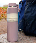 Insulated Leakproof Stainless Steel Water Bottle 24 Oz Vacuum Hydration Flask for sports with quick seal cap and backpack