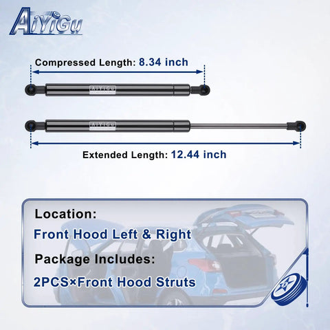 Front Hood Struts Gas Springs Lift Supports Shocks For BMW 3 Series E46 1998 2006 323i 325i 328i Pack Of 2