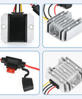 Waterproof 12V 24V To 6V Buck Converter 60W 10A Max Output For Car Electronics with durable aluminum case and silicone seal
