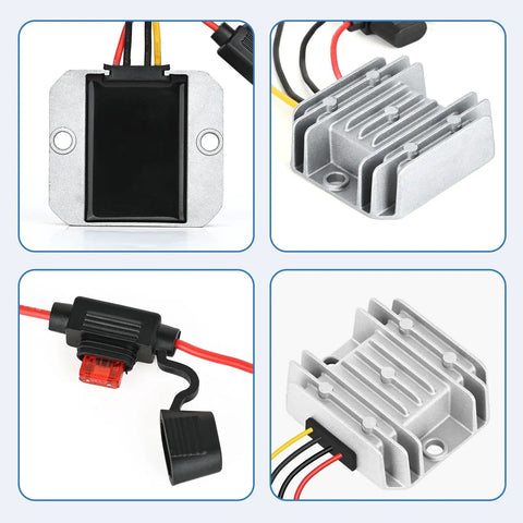 Waterproof 12V 24V To 6V Buck Converter 60W 10A Max Output For Car Electronics with durable aluminum case and silicone seal
