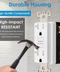 Hella Reliable 100 Pack of 20 Amp GFCI Outlets With LED Indicators UL Listed Weather Resistant Receptacles, high-impact resistant design.