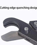 Close-up of 32mm Pipe Cutter With Ratchet Mechanism For PVC Tubing and Plastic Hose Easy One Handed Cut With Durable Steel Blade