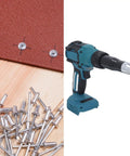 Get Your Cordless Rivet Gun With 18V Brushless Motor For Fastening Kit Auto Parts That Fits BL1840 Battery Dual Speed Settings Plus Led Work Light For Steel And Aluminum Jobs, cordless rivet gun with blind rivets and drill bit