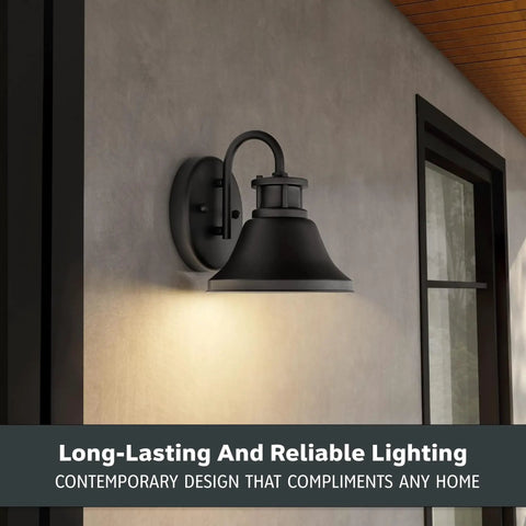 Bayport 10.25 Inch Outdoor Light Fixture Sconce Bronze Exterior Wall Lantern for front door with downward lighting
