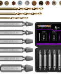 9 Piece Damaged Screw Extractor Set With HSS 6542 For Stripped Screws, Double Ended Screw Grab Tool Kit, Diy Hand Tools